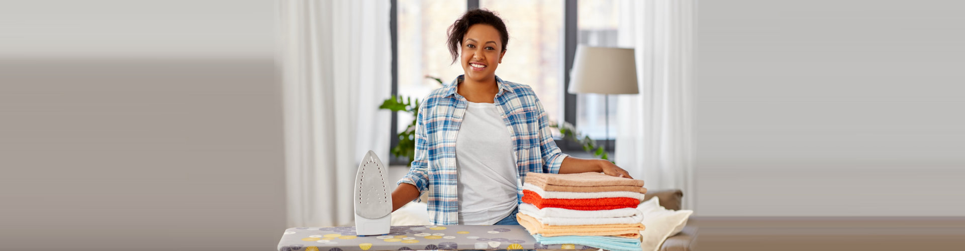 woman ironing clothes